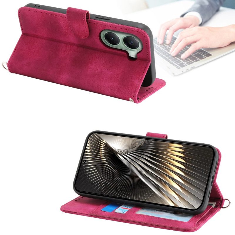 Fodral Poco X7 Pro 5g Blommönster Med Rem Och Axelrem