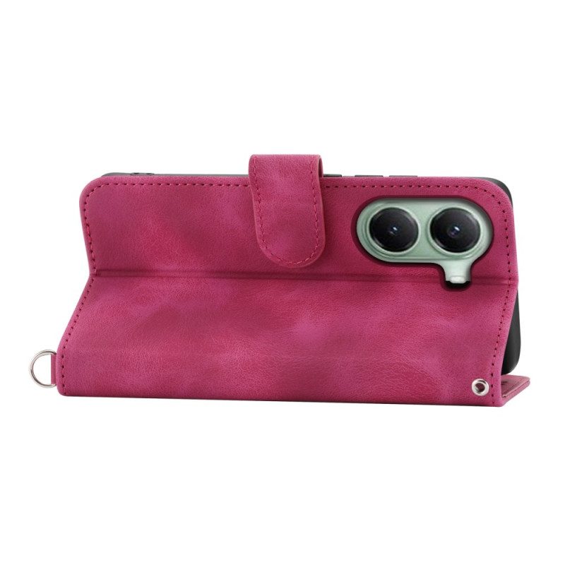 Fodral Poco X7 Pro 5g Blommönster Med Rem Och Axelrem