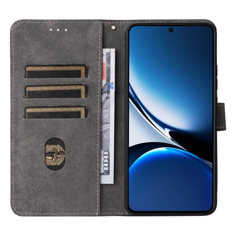 Fodral Poco X7 Pro 5g Mockaeffekt Rfid-skydd Och Rem