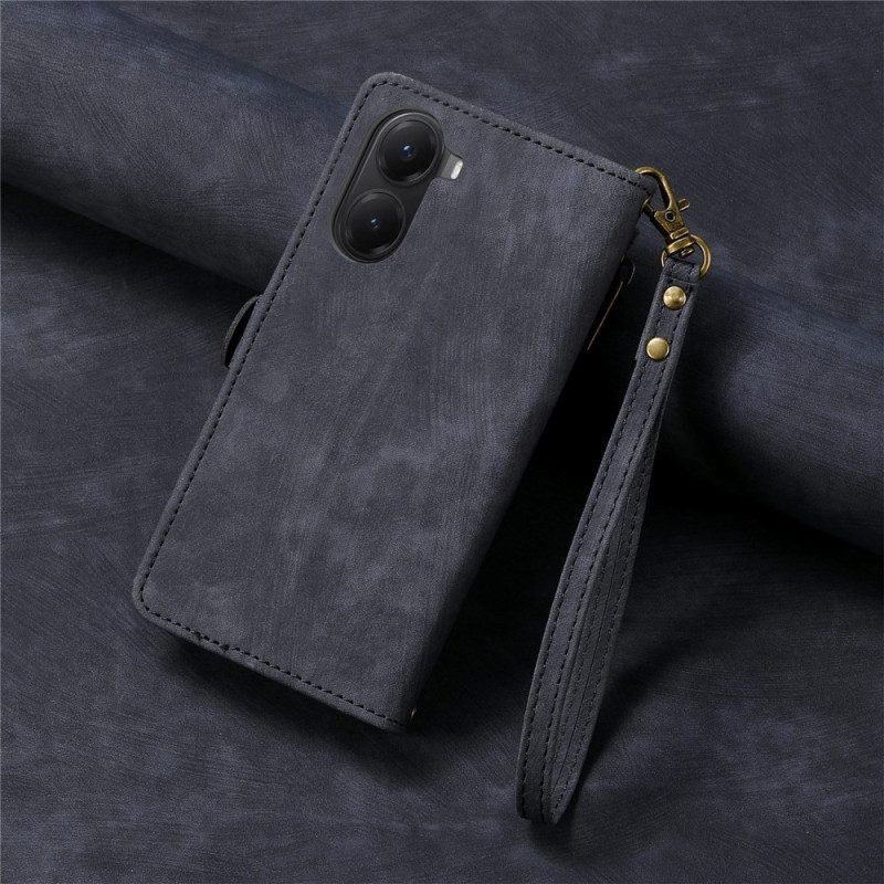 Fodral Poco X7 Pro 5g Plånbok Med Geometriska Linjer