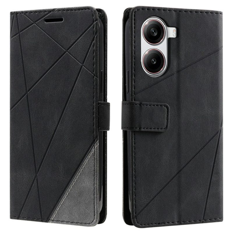 Fodral Poco X7 Pro 5g Tvåfärgade Geometriska Linjer