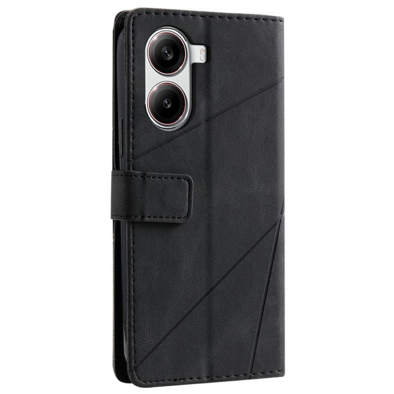 Fodral Poco X7 Pro 5g Tvåfärgade Geometriska Linjer