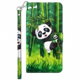 Fodral Xiaomi 12 Lite Med Kedjar Bambu Panda Med Snodd