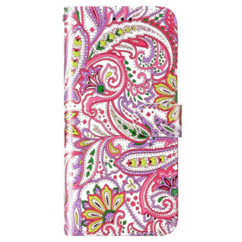 Fodral Xiaomi 12 Lite Med Kedjar Strappy Paisley Mönster