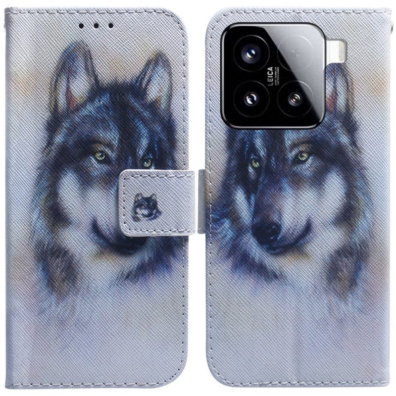 Fodral Xiaomi 15 Akvarellhund