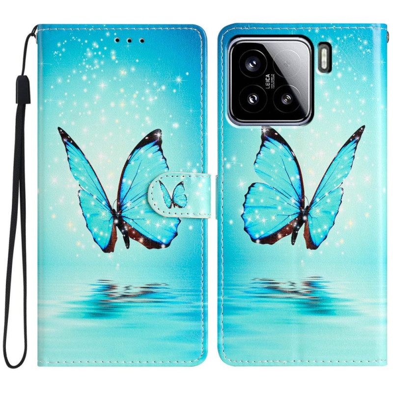 Fodral Xiaomi 15 Blå Fjäril I Flykt