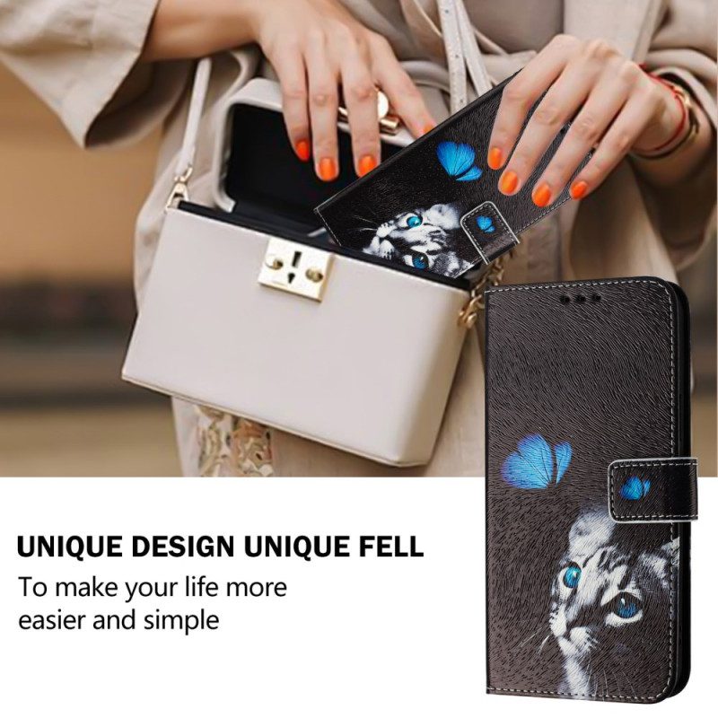 Fodral Xiaomi 15 Fjäril Och Katt