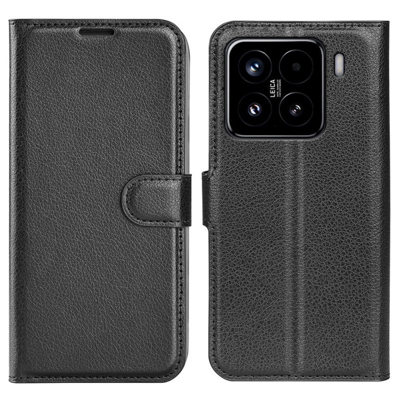 Fodral Xiaomi 15 Litchi-konstläder Klassisk