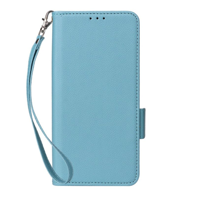Fodral Xiaomi 15 Litchi-konstläder Med Rem
