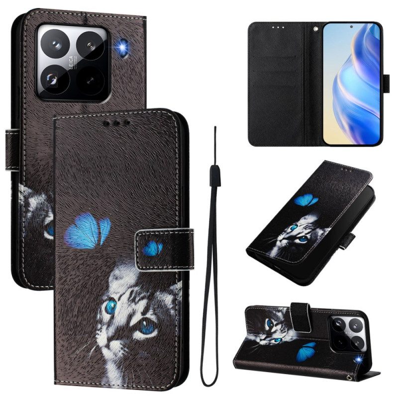 Fodral Xiaomi 15 Pro Fjäril Och Katt