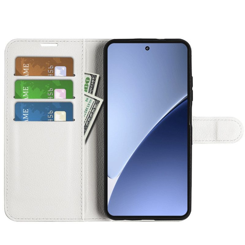 Fodral Xiaomi 15 Pro Klassiskt Litchi-imitationsläder
