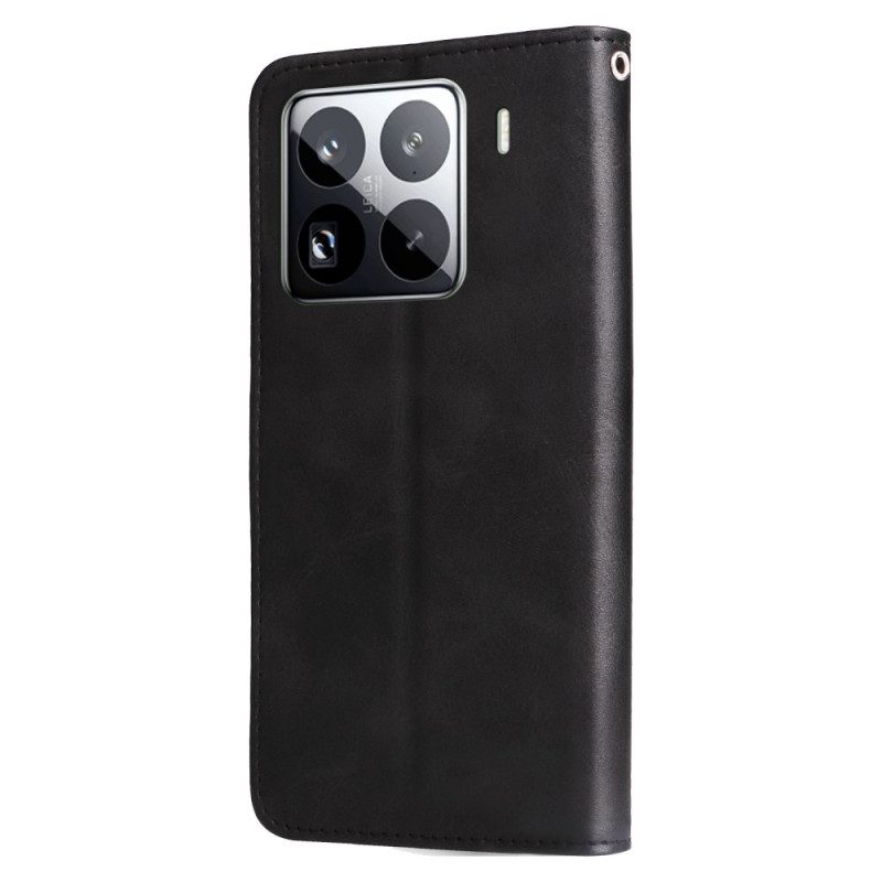 Fodral Xiaomi 15 Pro Plånbok Med Dragkedja