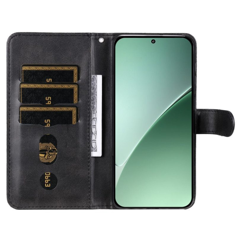 Fodral Xiaomi 15 Pro Plånbok Med Dragkedja
