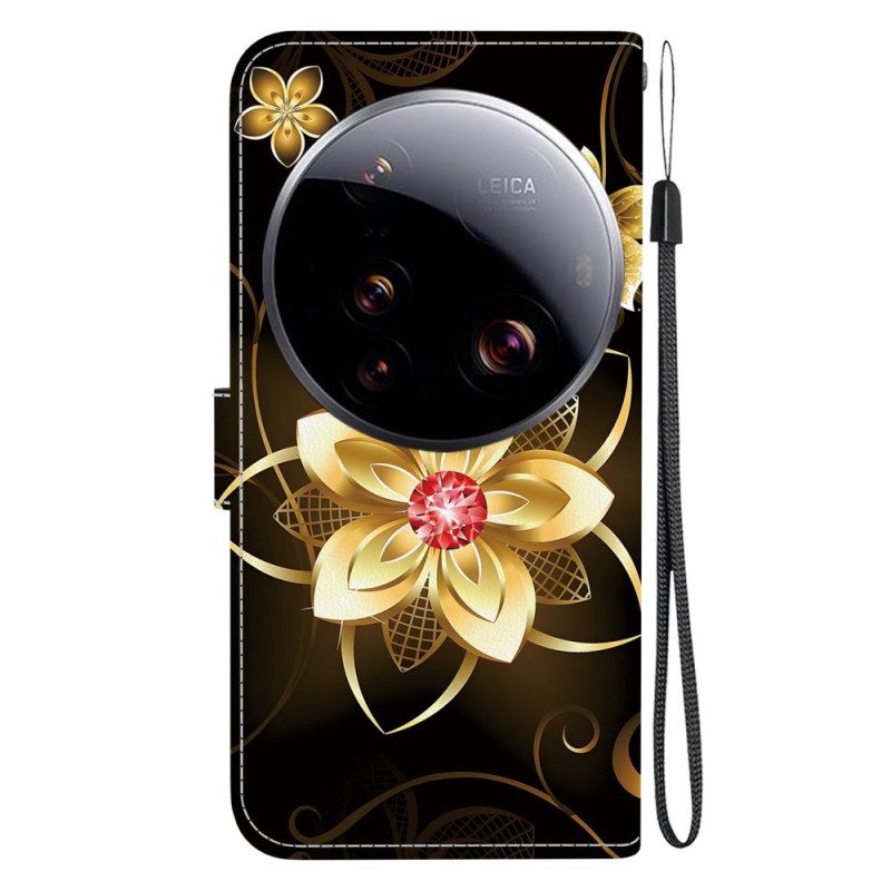 Fodral Xiaomi 15 Ultra Gyllene Blomma