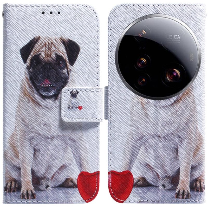 Fodral Xiaomi 15 Ultra Plånbok Med Hundmotiv