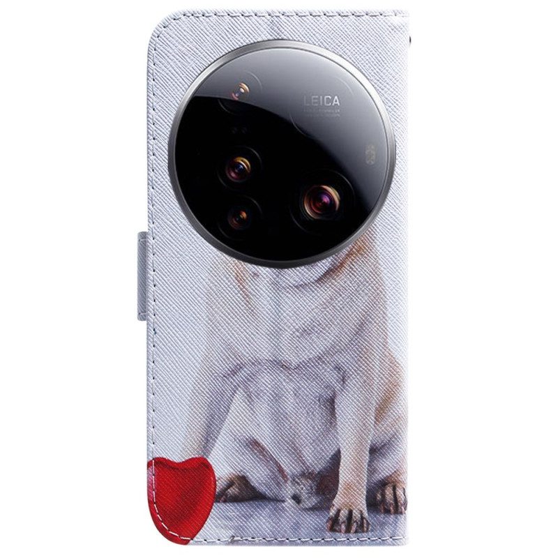 Fodral Xiaomi 15 Ultra Plånbok Med Hundmotiv