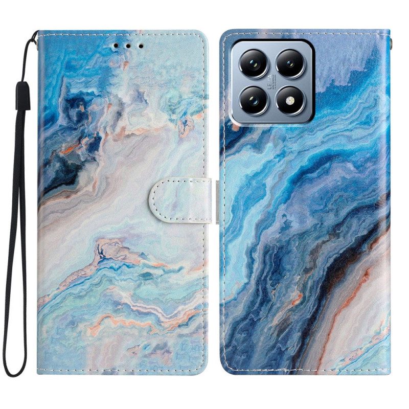 Fodral Xiaomi 15t Blå Marmor