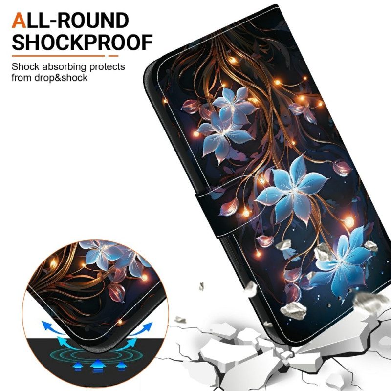Fodral Xiaomi 15t Blått Blommönster