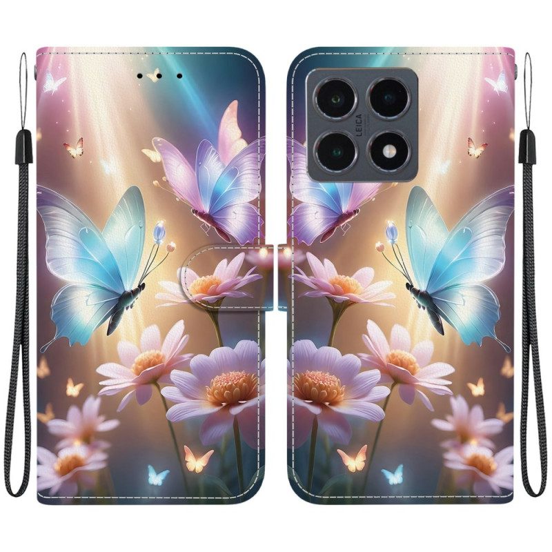 Fodral Xiaomi 15t Blommig Fjäril