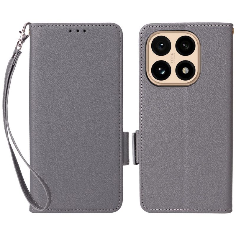 Fodral Xiaomi 15t Konstläder Med Rem