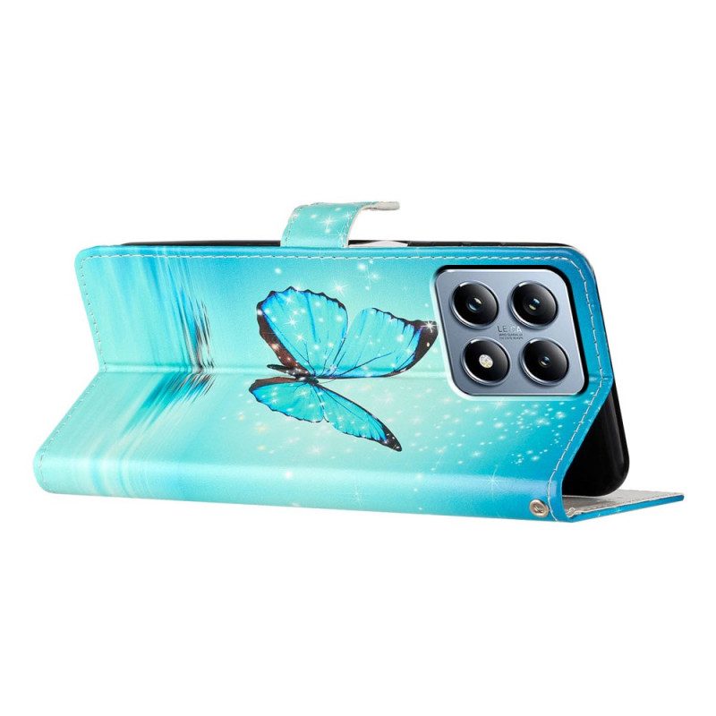 Fodral Xiaomi 15t Pro Blå Fjäril