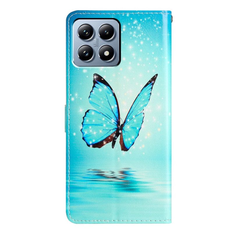 Fodral Xiaomi 15t Pro Blå Fjäril