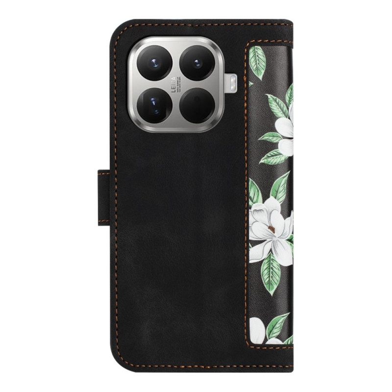 Fodral Xiaomi 15t Pro Blommönster Med Rem