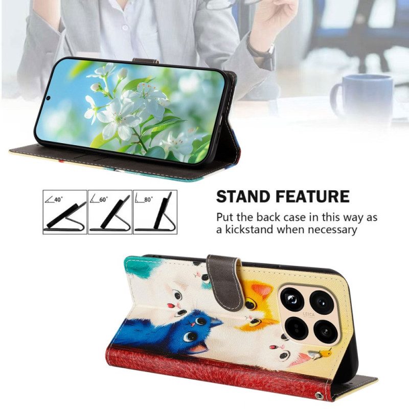 Fodral Xiaomi 15t Pro Färgglada Katter