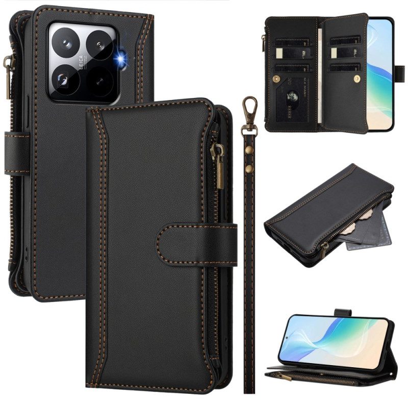Fodral Xiaomi 15t Pro Plånbok Med Rem