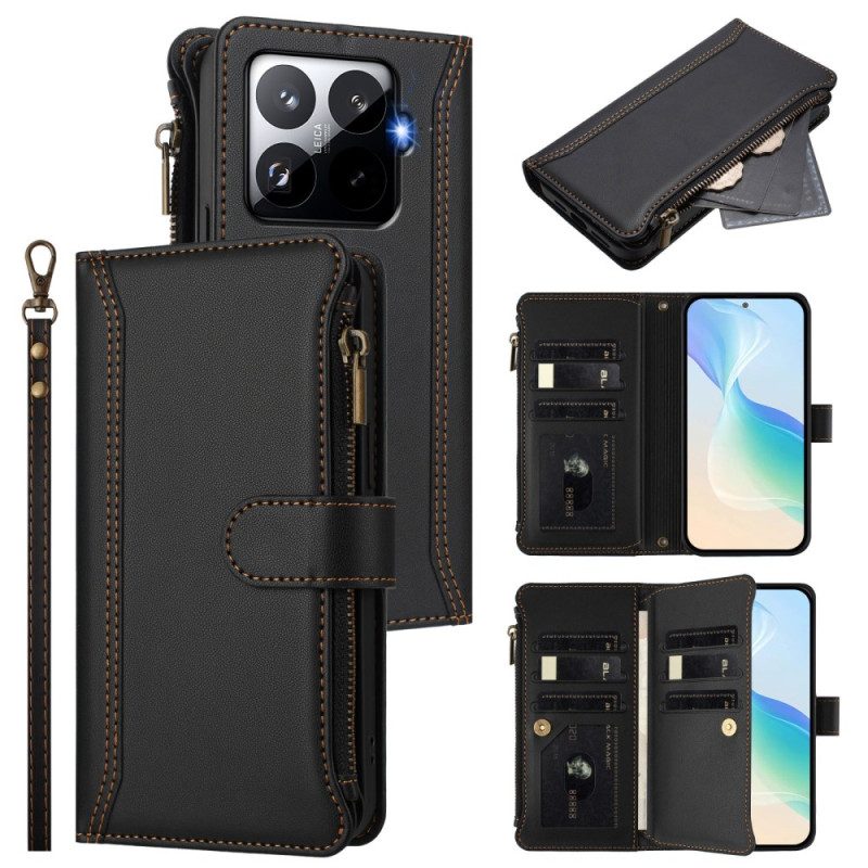 Fodral Xiaomi 15t Pro Plånbok Med Rem