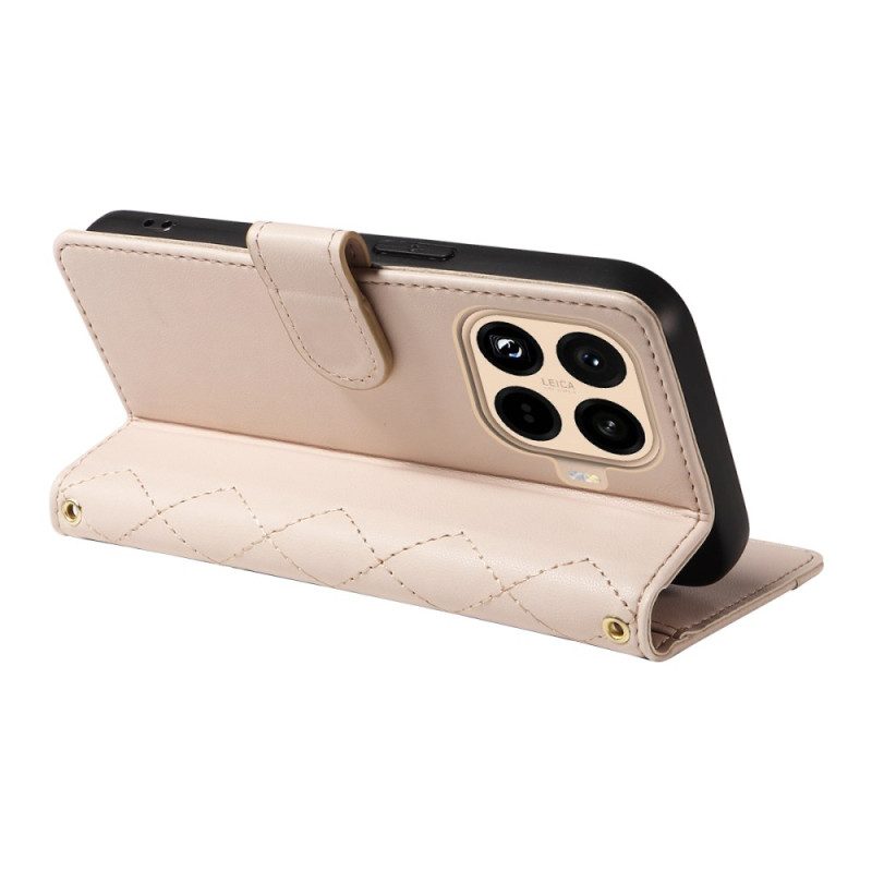 Fodral Xiaomi 15t Pro Quiltad Med Rem Och Axelrem
