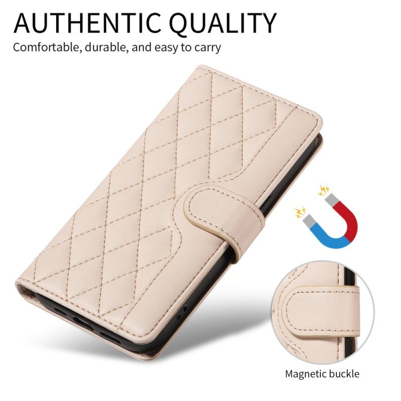 Fodral Xiaomi 15t Pro Quiltad Med Rem Och Axelrem