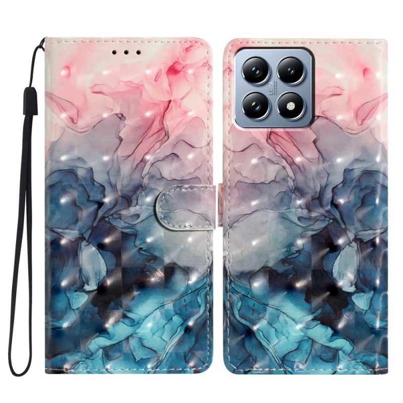 Fodral Xiaomi 15t Pro Rosa Och Blå Marmor