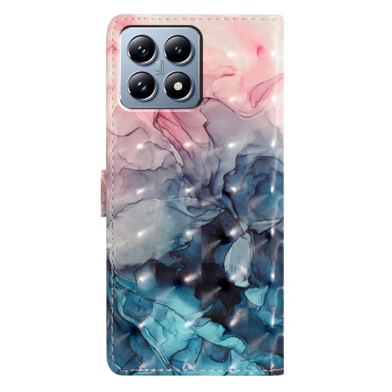 Fodral Xiaomi 15t Pro Rosa Och Blå Marmor