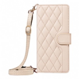 Fodral Xiaomi 15t Quiltad Med Rem Och Axelrem