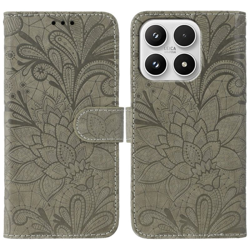 Fodral Xiaomi 17 Blommigt Spetsmönster