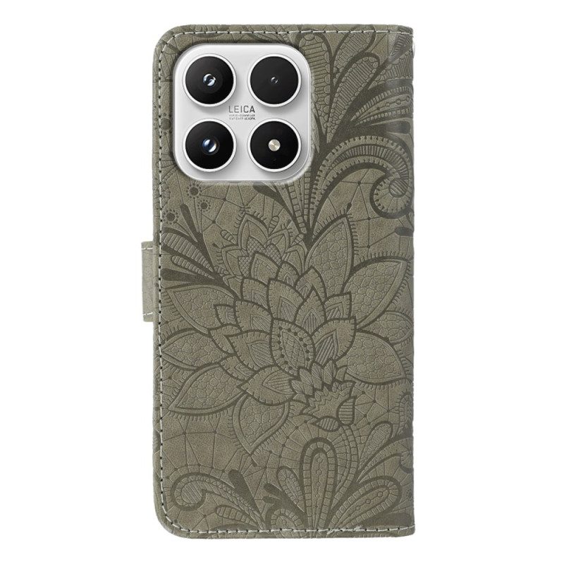 Fodral Xiaomi 17 Blommigt Spetsmönster