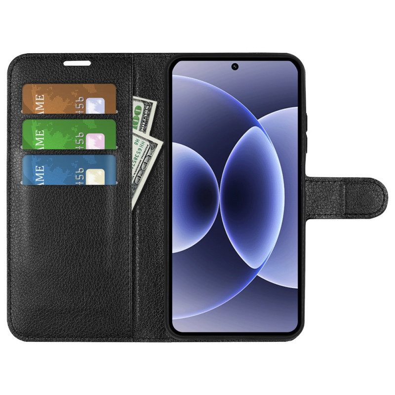 Fodral Xiaomi 17 Klassiskt Litchi-imitationsläder