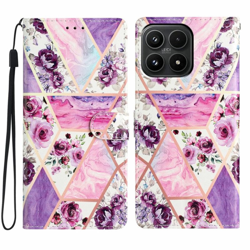 Fodral Xiaomi 17 Lila Blommönster