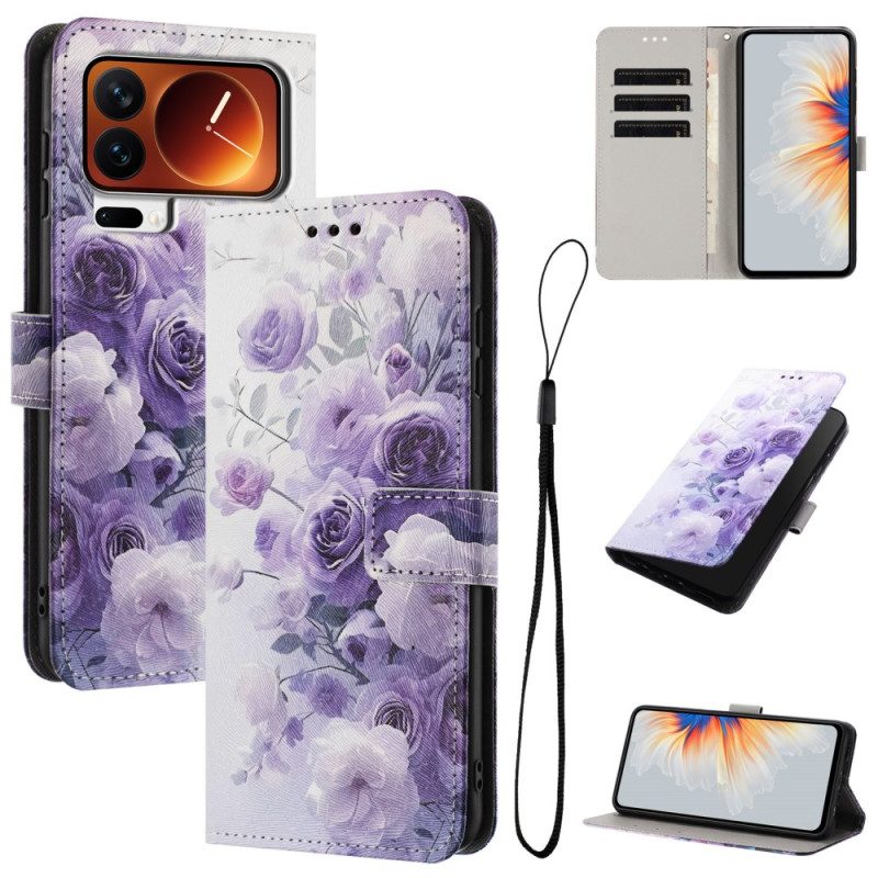 Fodral Xiaomi 17 Pro Lila Rosor
