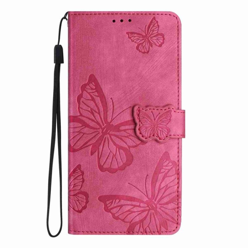 Fodral Xiaomi 17 Pro Max Fjärilsdesign Med Mockaeffekt