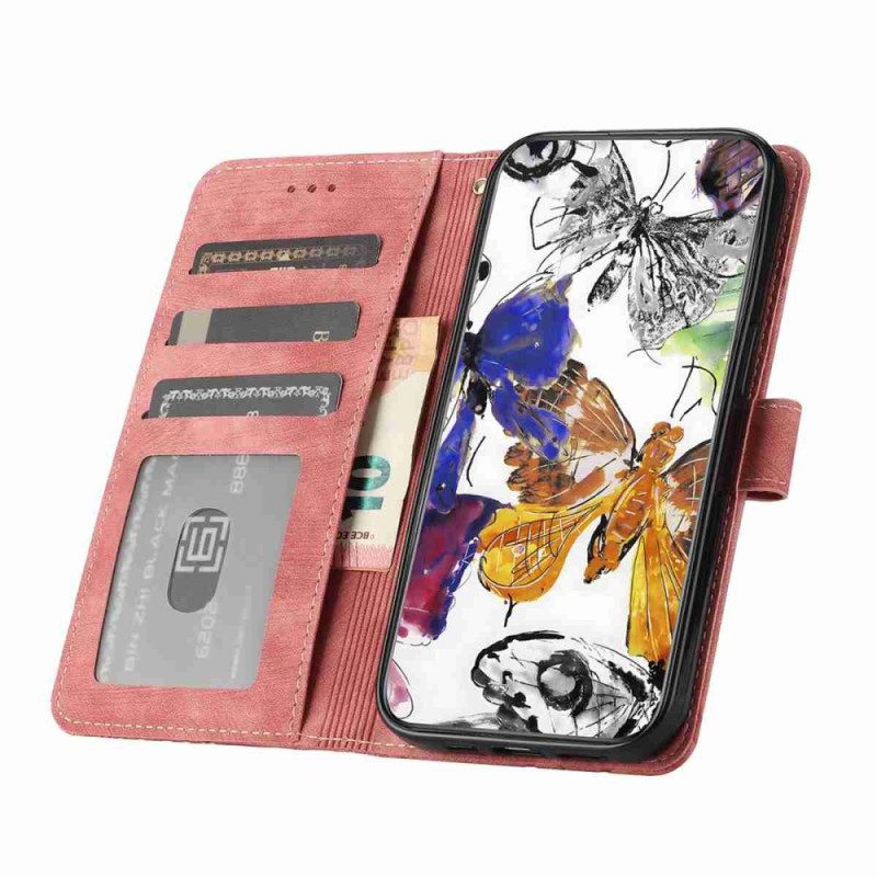 Fodral Xiaomi 17 Pro Max Fjärilsdesign Med Mockaeffekt