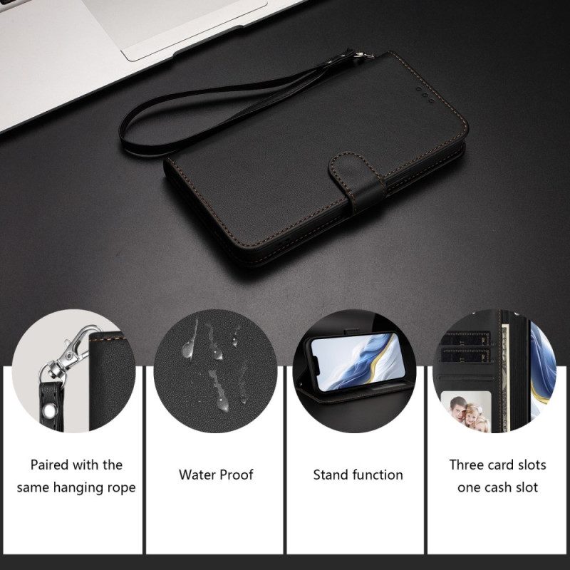 Fodral Xiaomi 17 Pro Max Konstläder Med Rem