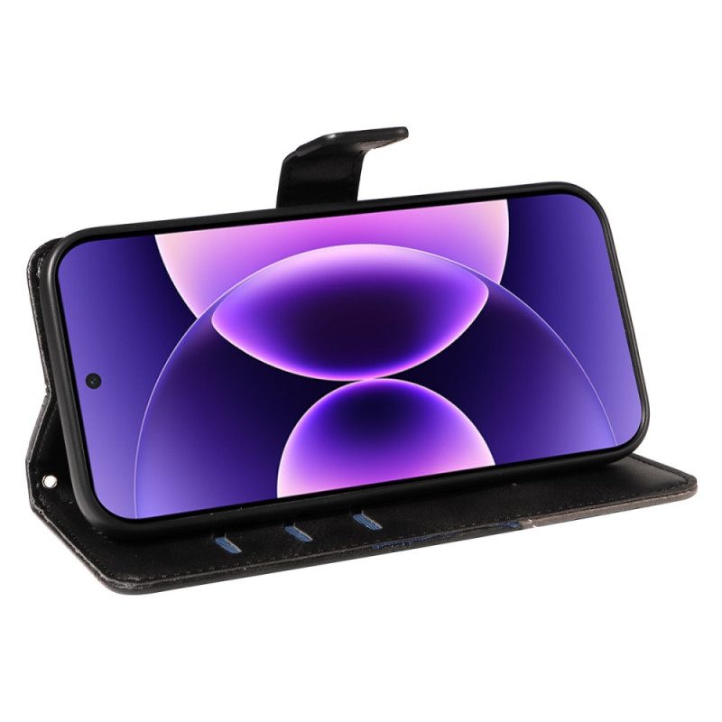 Fodral Xiaomi 17 Pro Tvåfärgad Lädereffekt