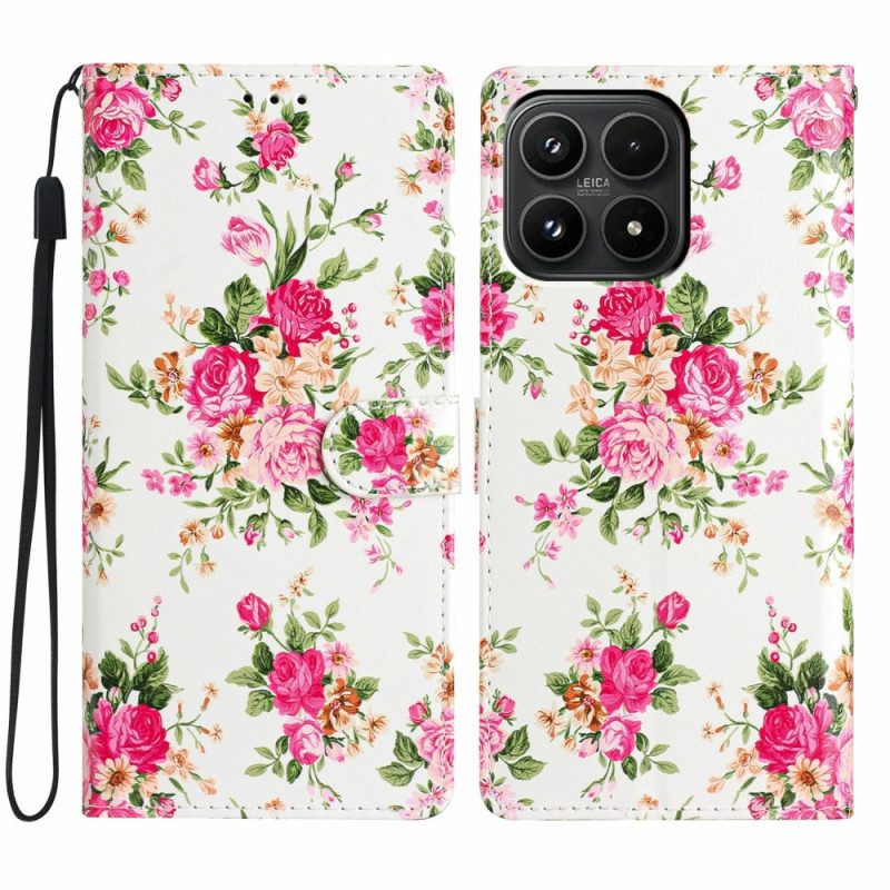 Fodral Xiaomi 17 Rosa Blommönster