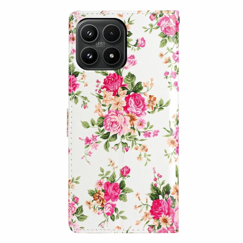 Fodral Xiaomi 17 Rosa Blommönster