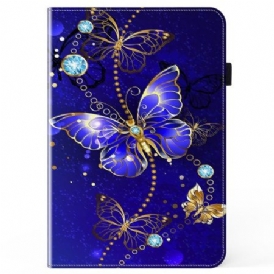Fodral Xiaomi Pad 7 / 7 Pro Blå Fjärilar Och Diamanter