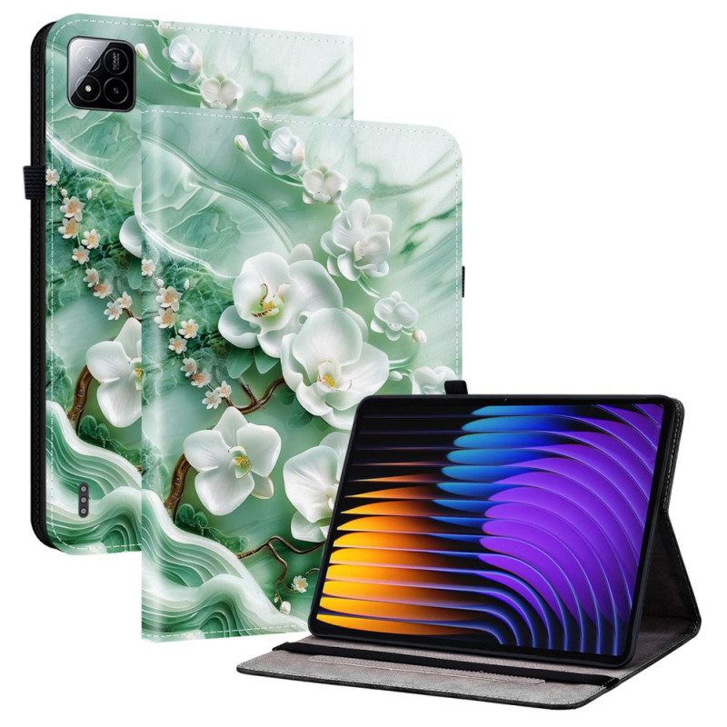 Fodral Xiaomi Pad 7 / 7 Pro Jadeblommor