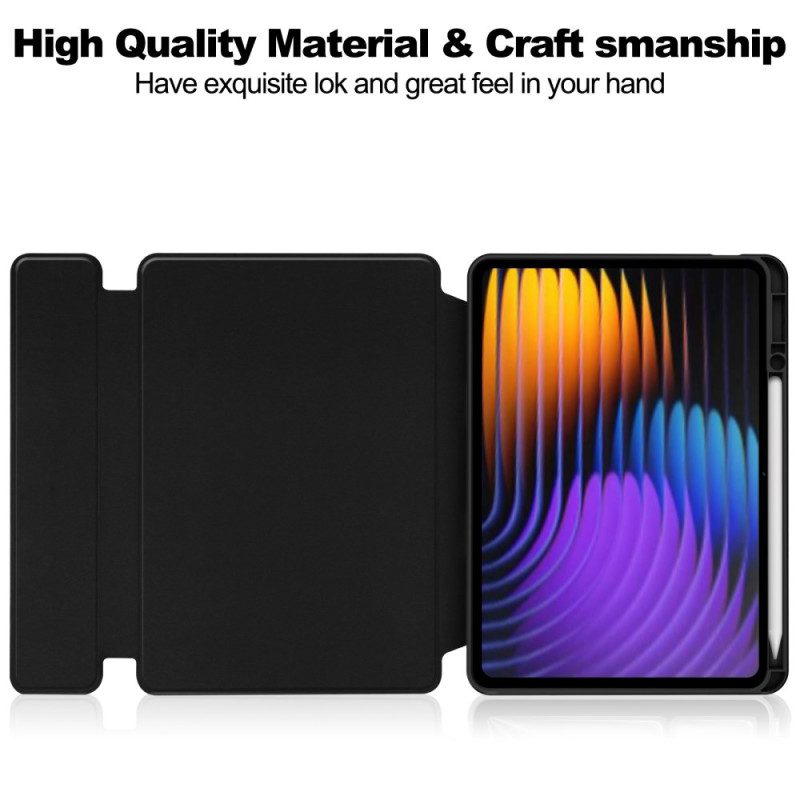 Fodral Xiaomi Pad 7 / 7 Pro Lädermodell Med Roterande Stativ