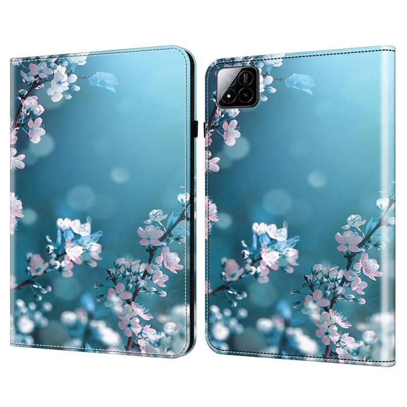 Fodral Xiaomi Pad 7 / 7 Pro Persikoblommor
